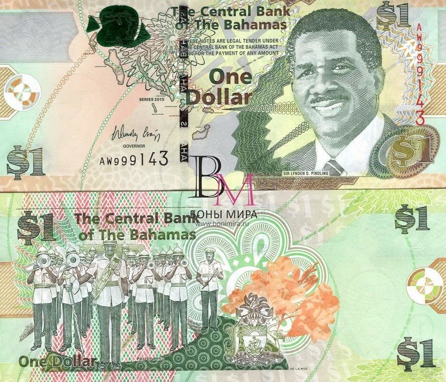 Багама Банкнота 1 доллар 2015 UNC P71A