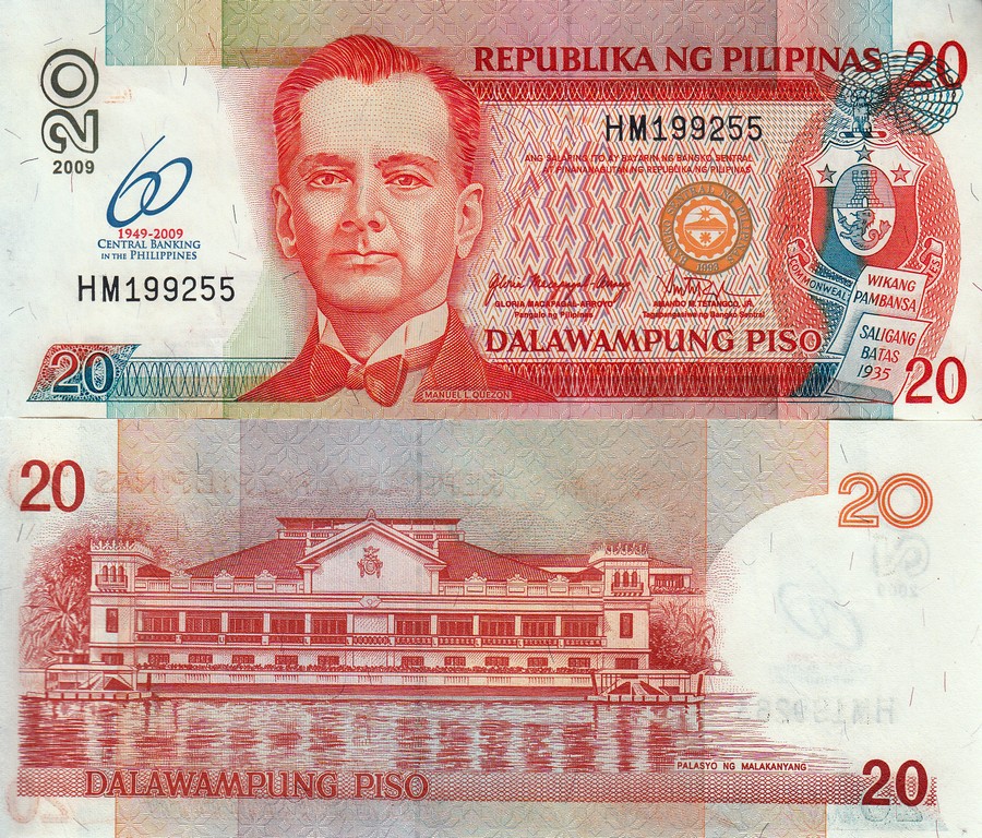 Филиппины Банкнота 20 песо 2009 UNC
