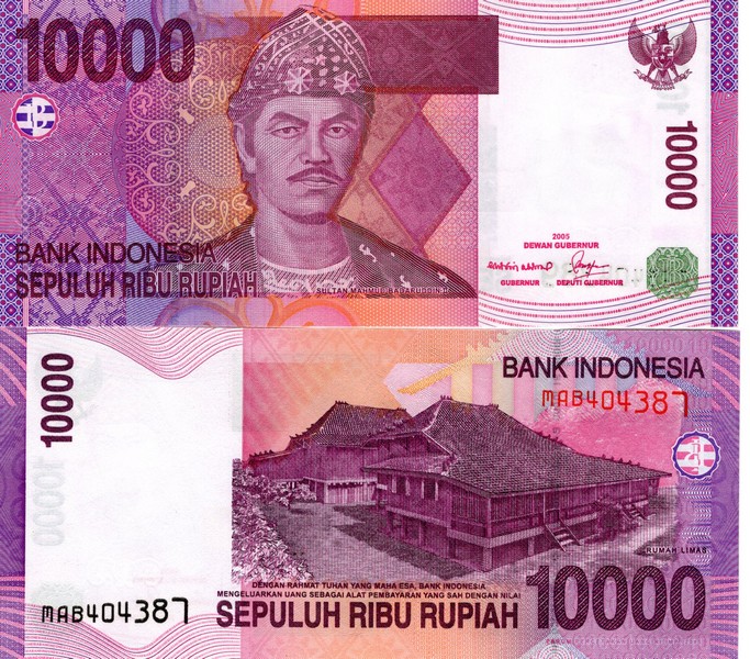 Индонезия Банкнота  10000 рупий 2005 UNC 