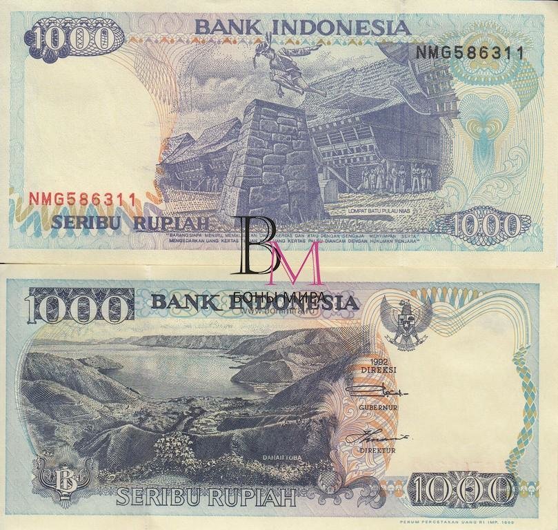 Индонезия Банкнота 1000 рупий 1992 (99) UNC
