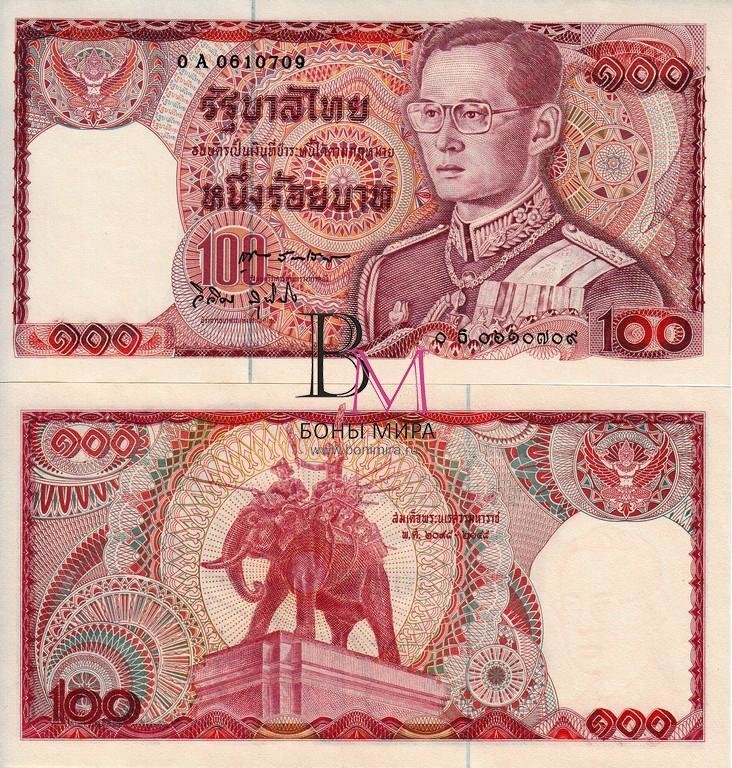 Таиланд Банкноты 100 бат 1978 UNC П-89B-60
