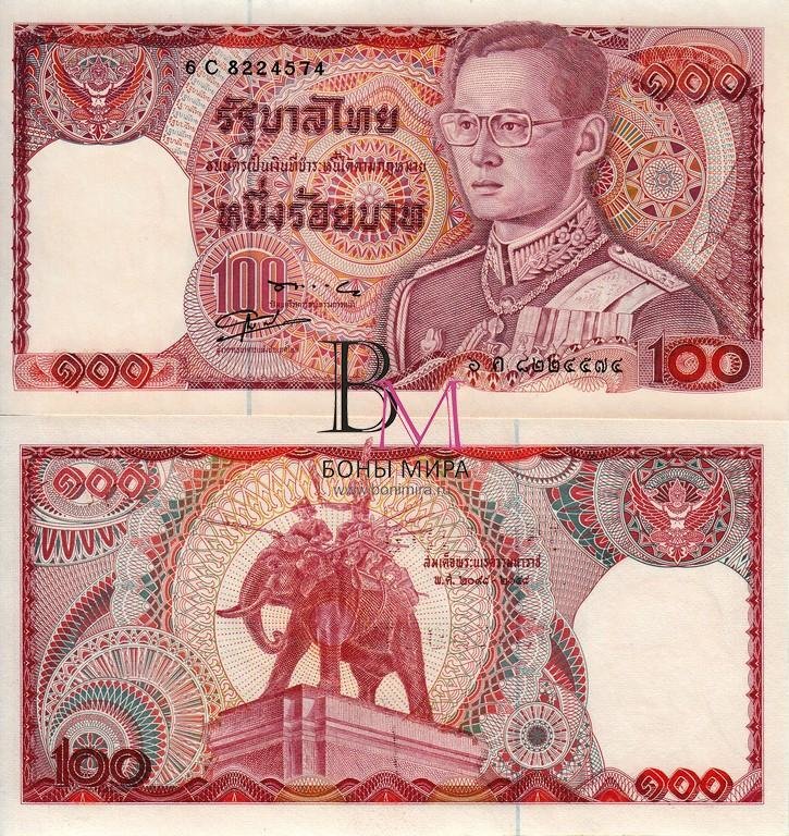Таиланд Банкноты 100 бат 1978 UNC П-89B-56