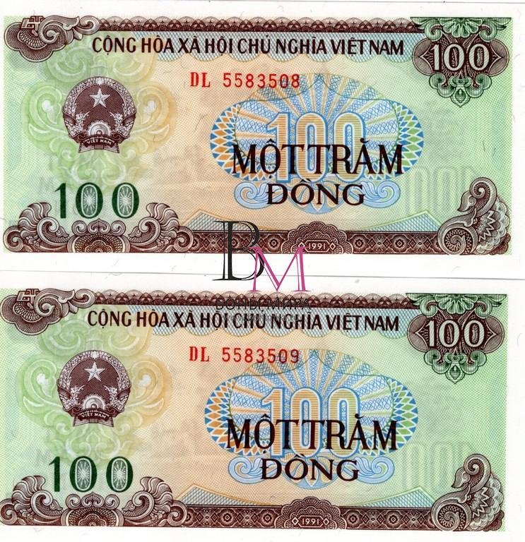 Вьетнам Банкнота 100 дон1991 UNC